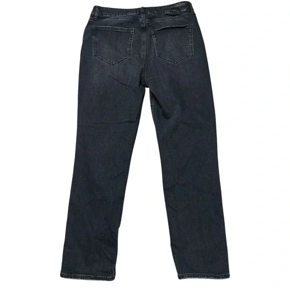 Paige Stella Womens Jeans Black Straight Basic Casual Denim Pants Size 32 - Picture 2 of 9